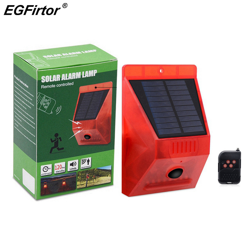 Home Yard Security - Lampada di allarme solare telecomando allarme