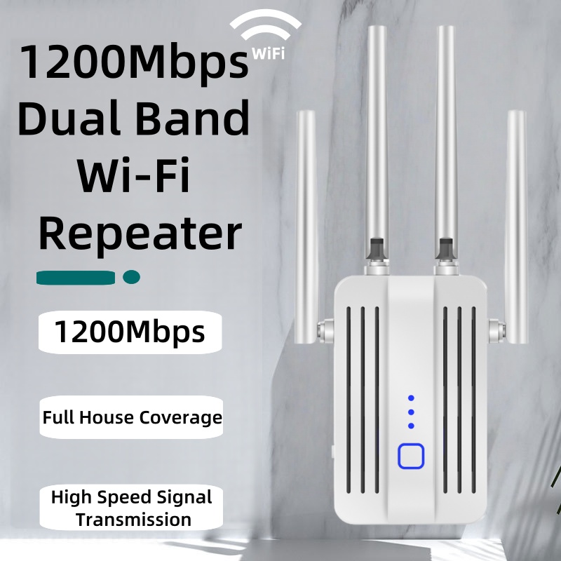 Home Security And Internet - Ripetitore WiFi Extender 1200Mbps 2.4G 5GHz