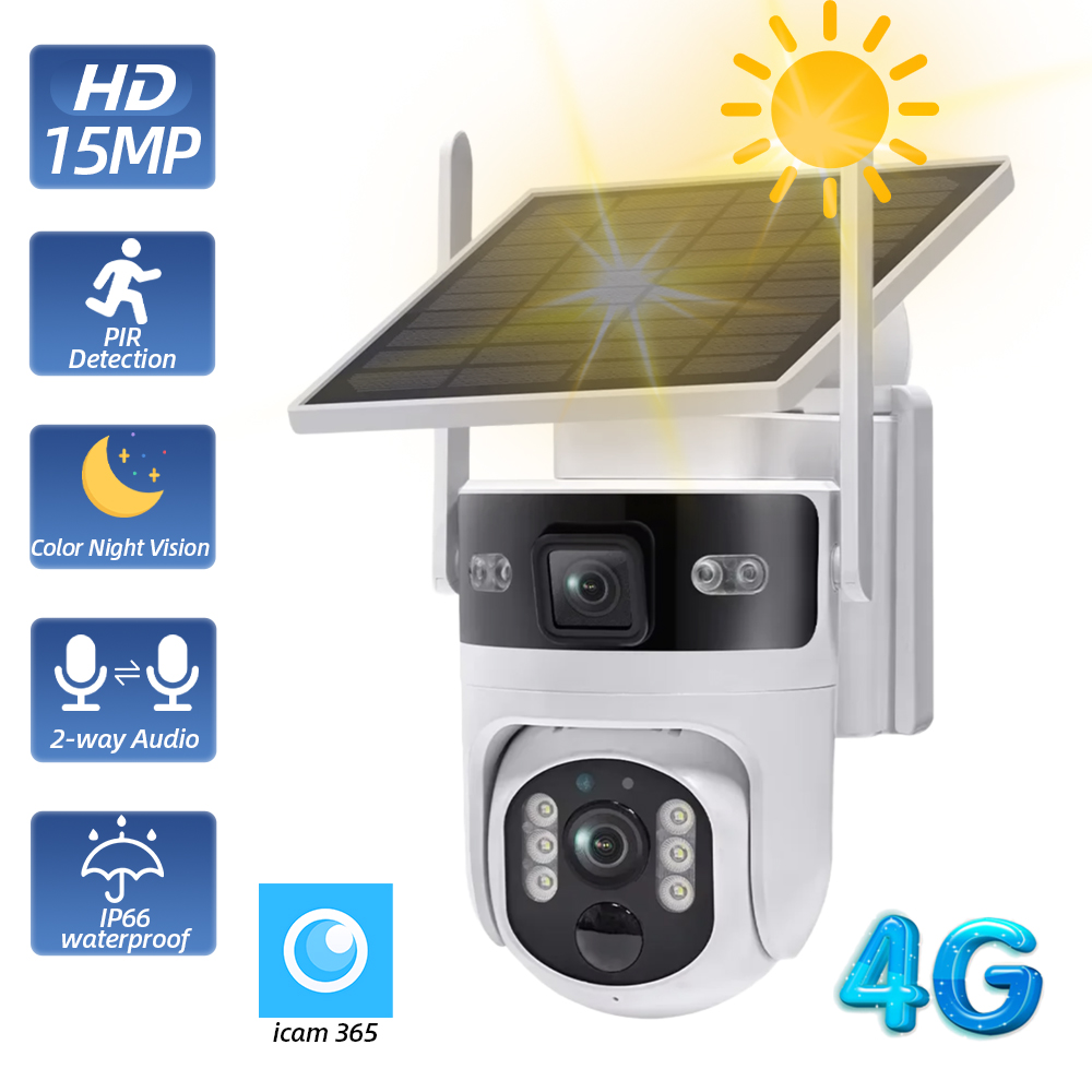 Home Yard Security - Telecamera di Sicurezza Solare PTZ Wireless