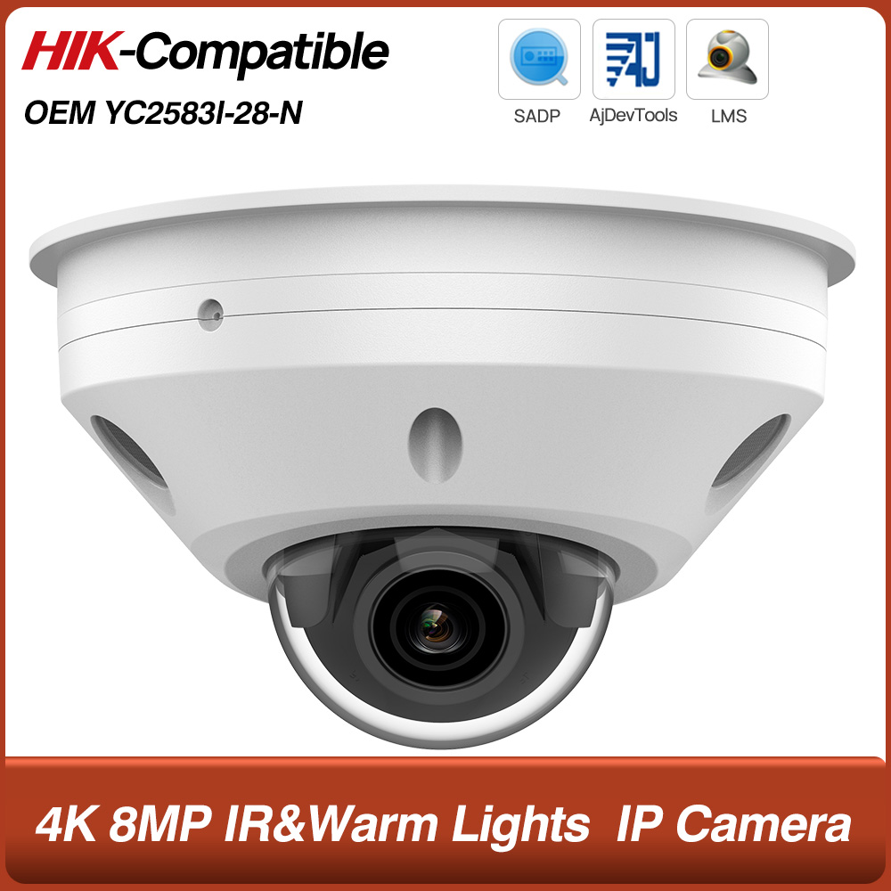 Home Security Hikvision - Telecamera IP fisheye 4K 8MP POE