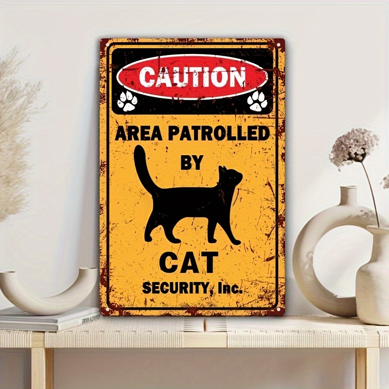 Home Yard Security - Targa in Metallo Vintage 'Area di