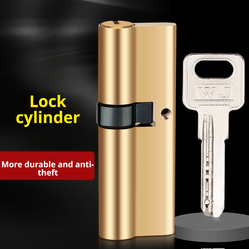 Home Security Bundle - Cilindro per Porta in Ottone Resistente,