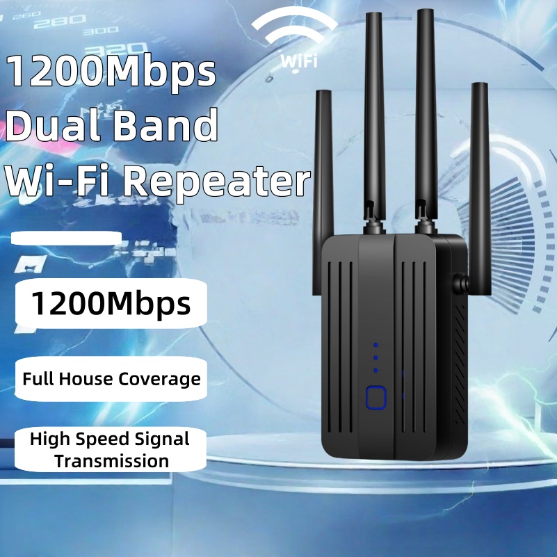 Home Security And Internet - Ripetitore WiFi Extender 1200Mbps 2.4G/5GHz Dual