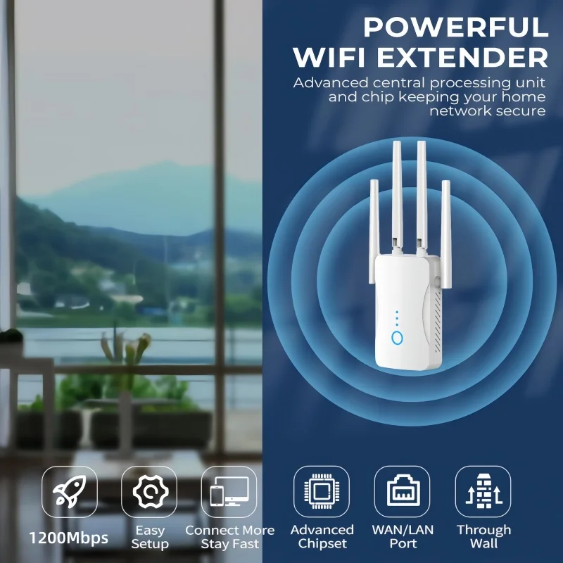 Home Security And Internet - Ripetitore WiFi Dual Band 1200Mbps Estensore