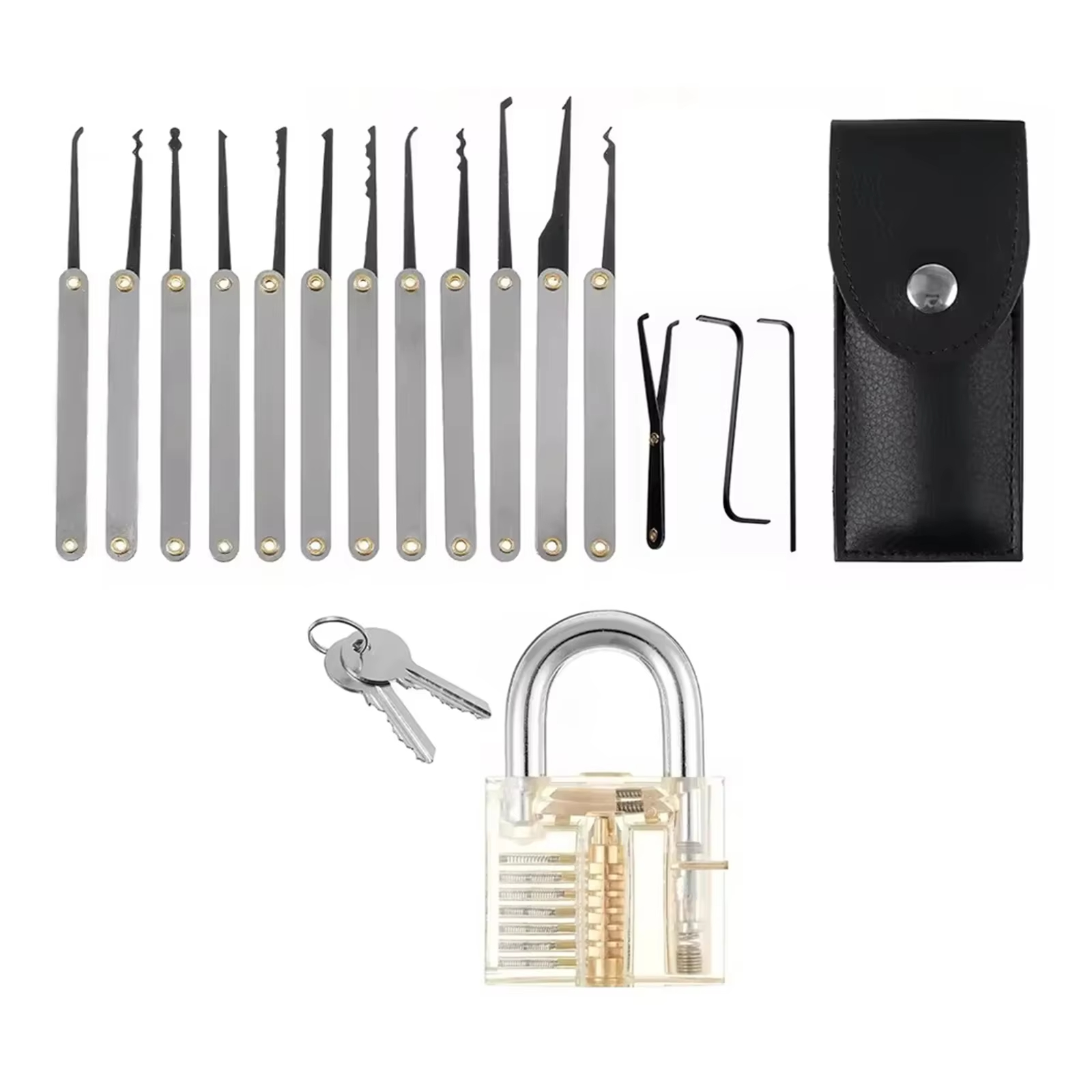 Lock Picking Set - Kit da 15 pezzi Strumento multifunzionale