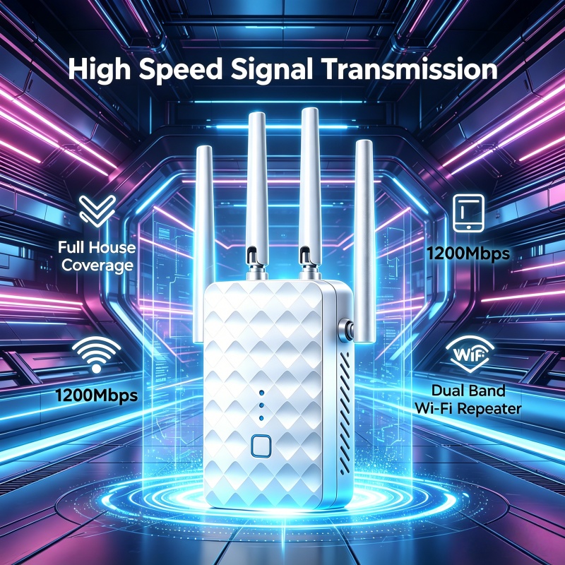 Home Security And Internet - Ripetitore WiFi 1200Mbps Wireless Dual Band
