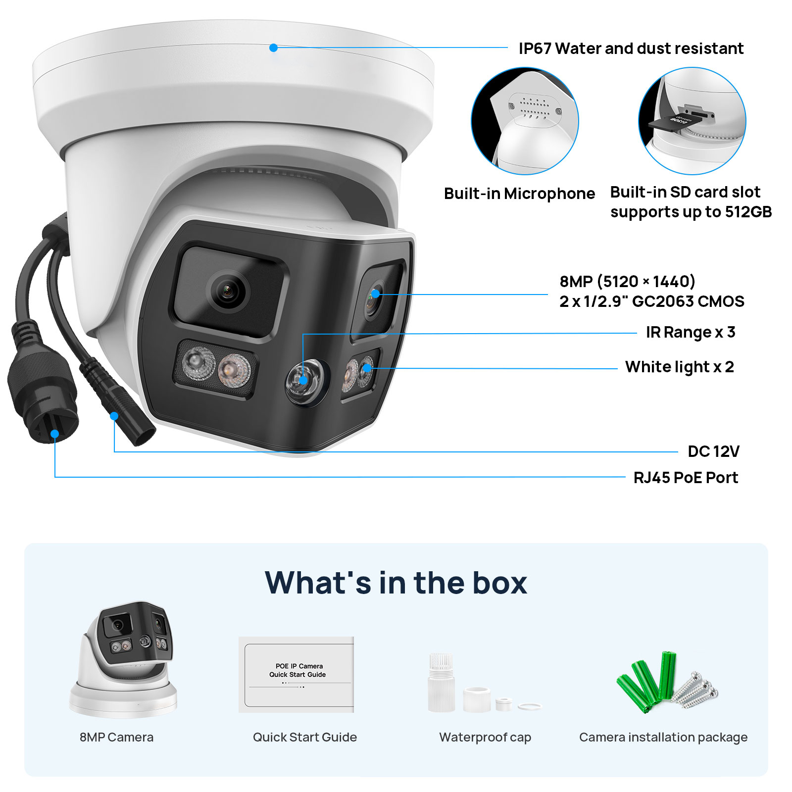 Obiettivo 8MP 2 compatibile co - Home Security Hikvision recensione e prezzo