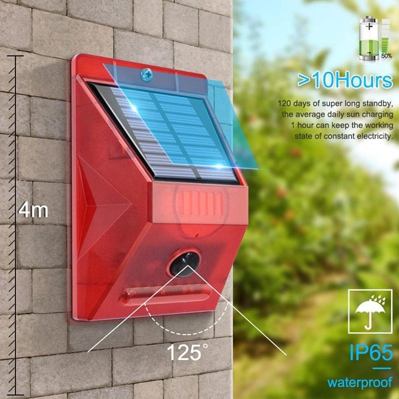 Luce di allarme solare con sen - Solar Security Light recensione e prezzo